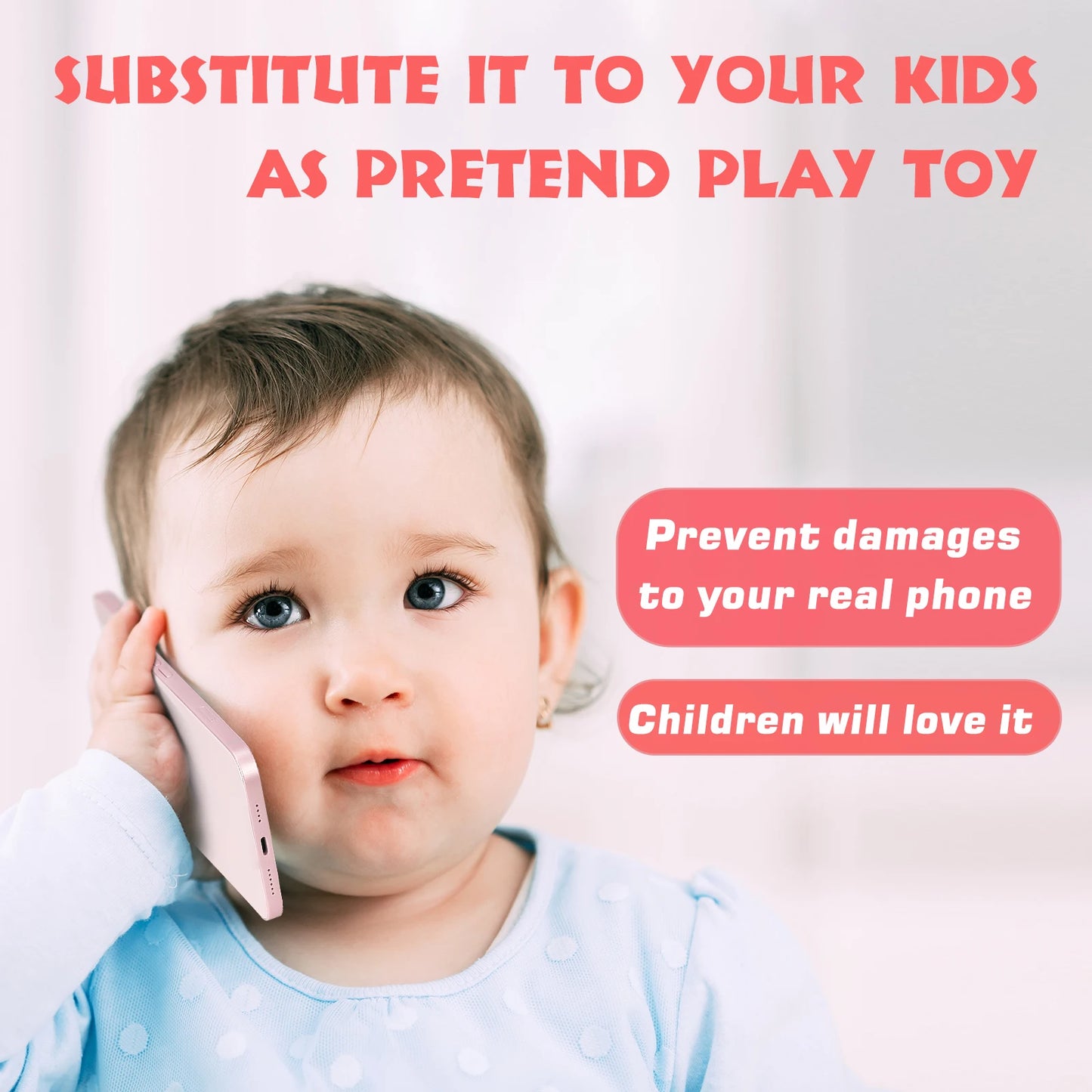 Dummy Fake Phone Model, Looks Like The Real Phone Compatible with Phone 15 Pink, for Cell Phone Store Display