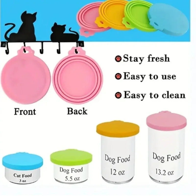 One Reusable Silicone Pet Can Lid Bpa Free Suitable For Most Sized Dog And Cat Cans - Keeps Food Fresh Prevents Bacterial Odors