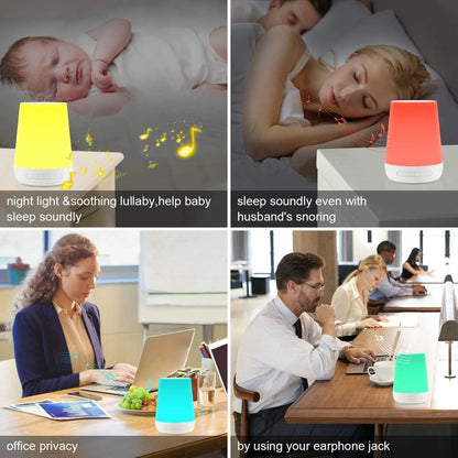 Smart White Noise Machine Baby Sleep Sound Machine Colorful Night Lights 34 Soothing Sounds Supports Voice APP Remote Control