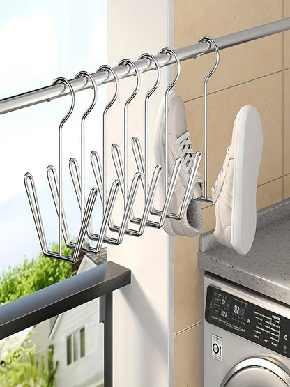 5 stainless steel shoe racks, space saving shoe drying racks, household and storage accessory hangers