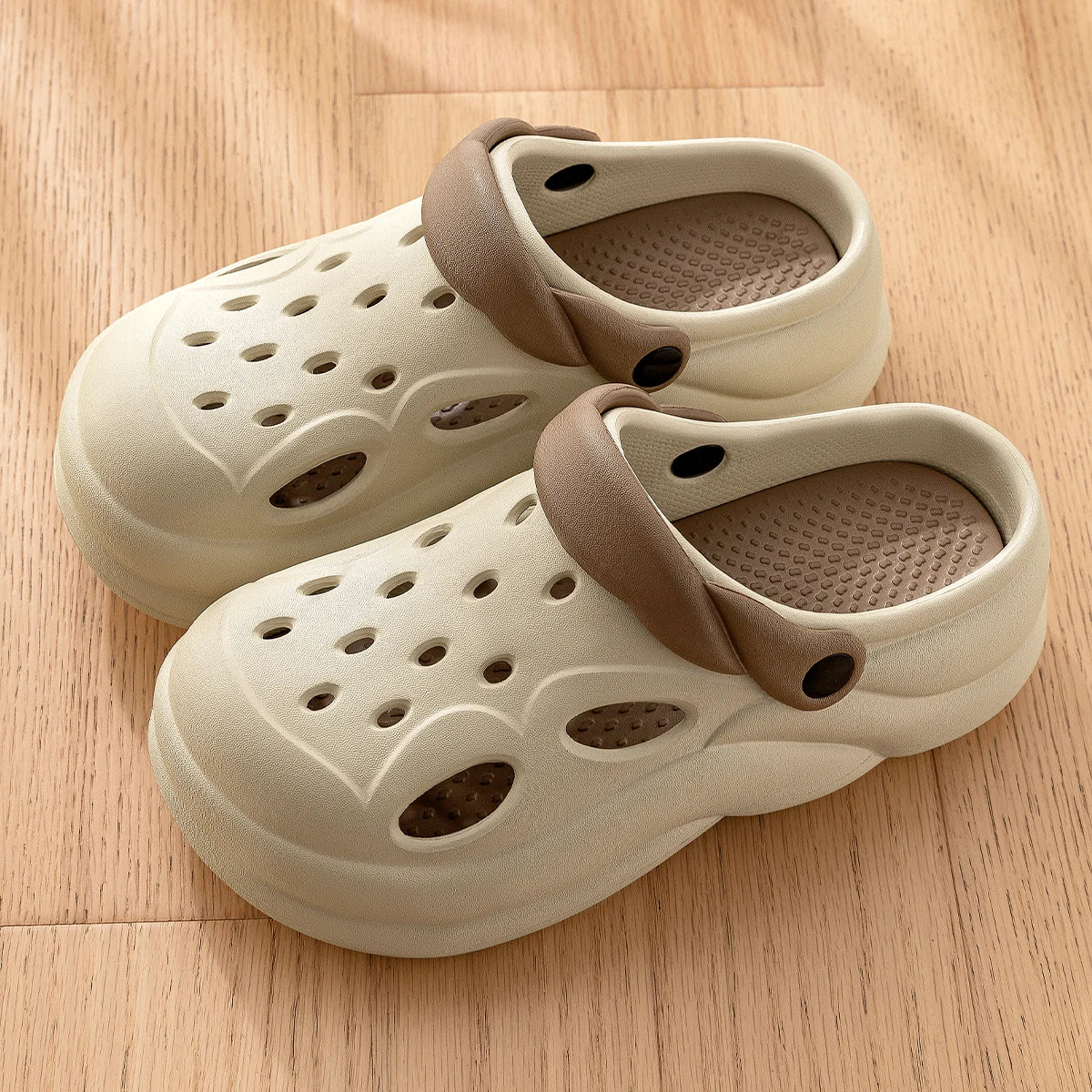 Women Thick Bottom Hole Shoes Summer Beach Platform Sandals Fashion Comfortable Indoor Outdoor Slippers