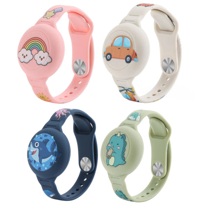For Airtag Wristband Kids Waterproof Silicon Cartoon Hidden Airtag Bracelet Anti-Lost Airtag Holder Case Tracker Accessory