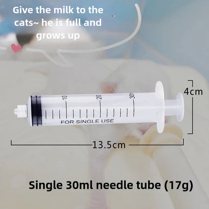 Newborn Pet Feeding Nipple Dog Cat Feeding Pacifier Hamster Rabbits Kittens Puppies Feeding Bottle Syringe with Silicone Nipple