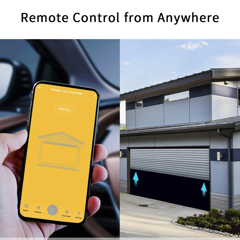 LoraTap Tuya Smart Life Garage Door Sensors Opener Controller WiFi Switch Alexa Opening Home Remote Control Contact Voice Portal