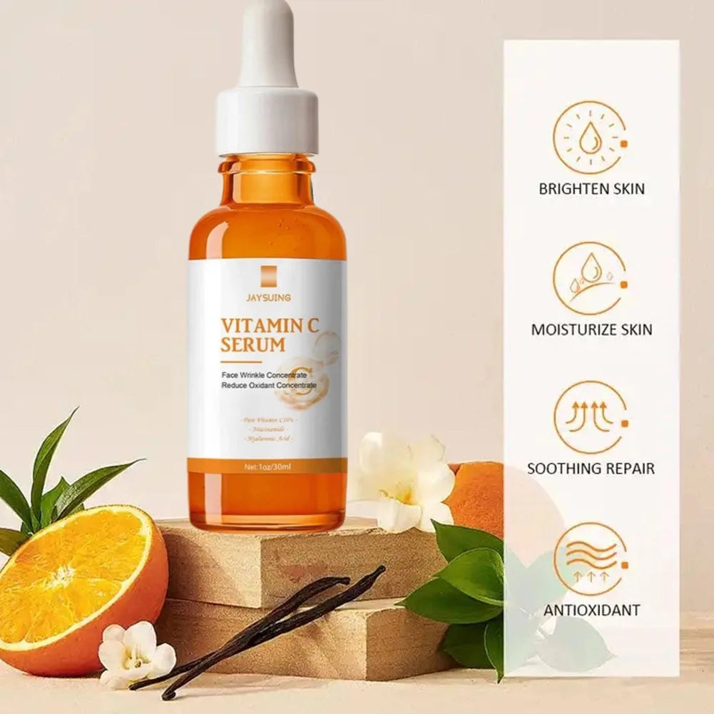 Vitamin C Serum Hyaluronic Acid Whitening Moisturizing Brightening Serum Fade Fine Lines Glowing Serum Skin Care