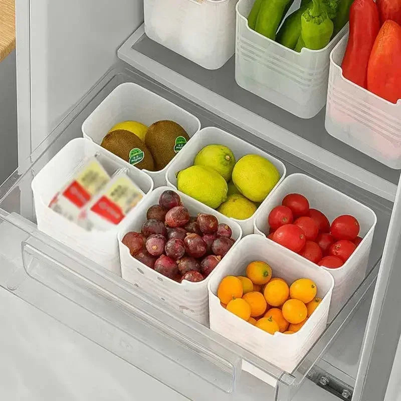 10x Fridge Door Storage Box Food Fresh Refrigerator Organizer Bin Food Container Kitchen Fruit Spice Vegetable Box Shelf Basket