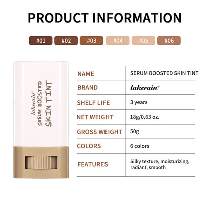 Magic Eraser Foundation Stick Serum Boosted Skin Tint Foundation Stick Smooth Plumper Hight Coverage Travel Bronze Foundation