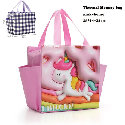 Food Storage bag Student lunchbag cool food bag for Children Food Container for Kids Schiool Thermal Lunch food Bag Mommy bag