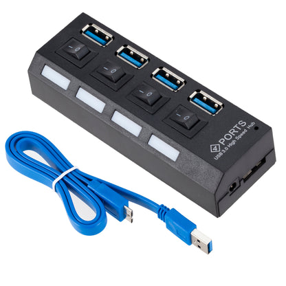 USB 3.0 Hub USB HUB Splitter Multi USB 3.0 Hub Multiple 4/7 Port Hub Splitter With Power Adapter Computer Accessories Hub For PC