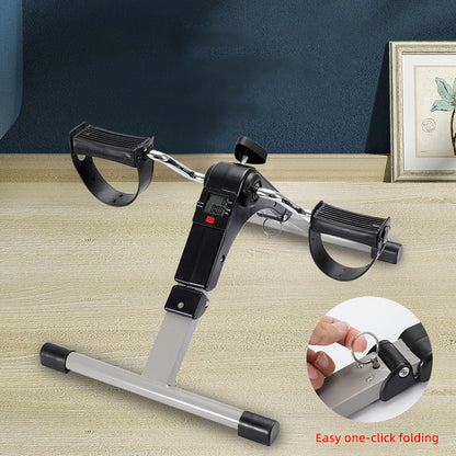 Pedals Exercise Bike Portable Mini Exercise Bike Bodybuilding Machine Elderly Rehabilitation Leg Arm Trainer Bicycle