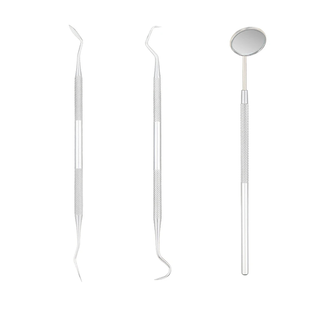Dental Mirror Stainless Steel Dental Instrument Dentist Tool Set Probe Tooth Care Kit Tweezer Hoe Sickle Scaler
