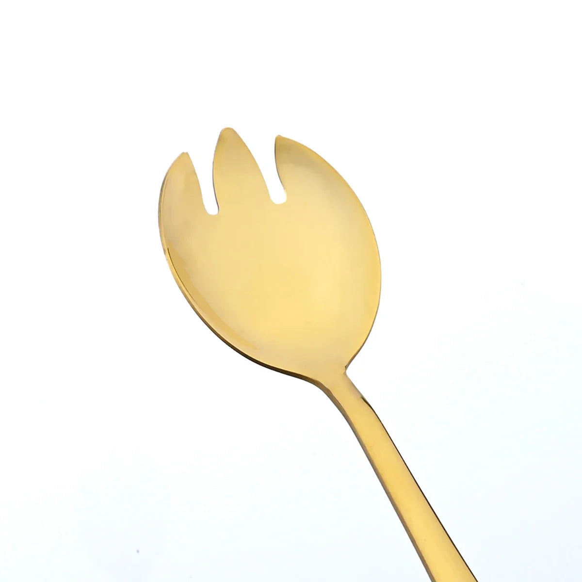 2Pcs Gold Salad Spoon Fork Stainless Steel Salad Server European Style Salad Cutlery Set Kitchen Tool Accessories