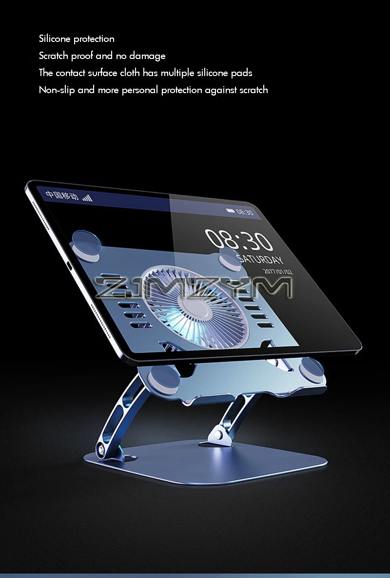 Aluminum Laptop Stand with Cooling Fan Ergonomic Notebook Foldable Cooler Laptop  Adjustable Aluminum Laptop Stand