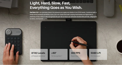 Huion Inspiroy Frego S Newest Graphics Tablet L310 Bluetooth Connectivity Wireless Drawing Tablet, 6.3x3.9 Inch Small Pen Tablet