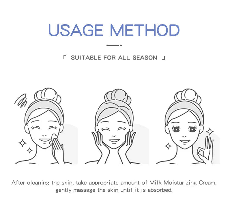 LAIKOU Milk Face Carem  Moisturizing Nourish Creams Beauty Aintenance Face Skin Care  Cosmetics ﻿55g