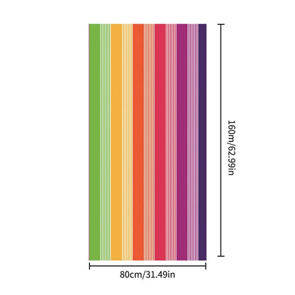Oversized Rainbow Striped Beach Towel Vibrant Rainbow Colors Quick-Dry Microfiber Strong Wrap Design Beach & Pool Use Beach