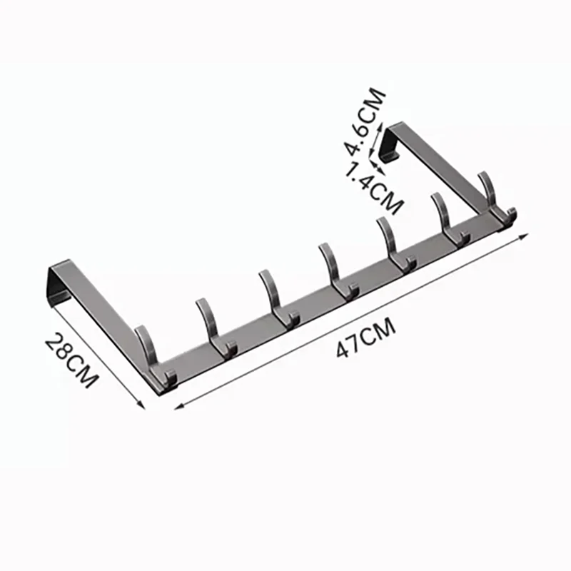 Hooks Over The Door Home Organizer Rack Clothes Coat Hat Towel Hanger Bathroom Accessories Holder Door Hang Quick Installation