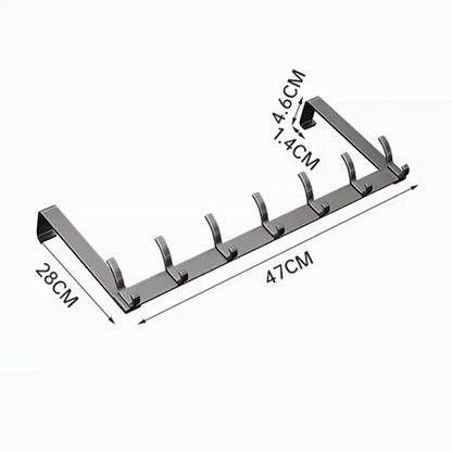 Hooks Over The Door Home Organizer Rack Clothes Coat Hat Towel Hanger Bathroom Accessories Holder Door Hang Quick Installation