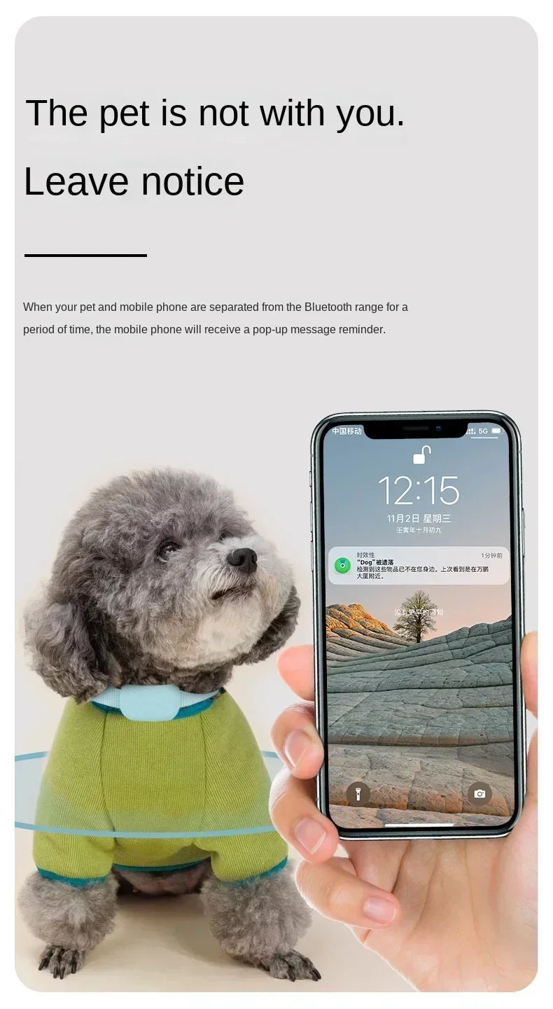 Pet Bluetooth GPS Tracker Dog Mini Tracking Movement Alert Collars Anti Lost Tracker for Cats and Puppies Remote Global Locator