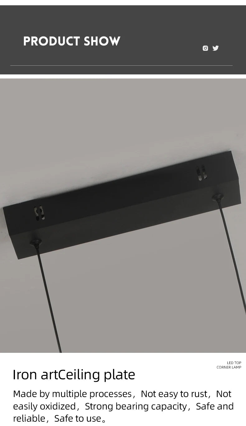 Modern Chandeliers Aluminum Dining Room LED Pendant Lamps Home Décor Bedroom Study Living RoomLighting Fixtures