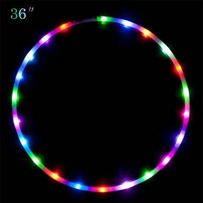 CrossFit Folding Exercise Circle Fitness Equipment LED Colour Fitness Circle Performing Arts Abdominal Weight Loss Light Fitness