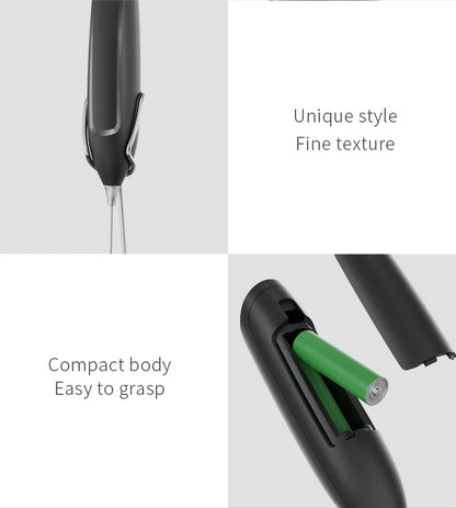 Electric Milk Frother Hand Blender Portable Mini Handheld Fast Foamer Coffee Cappuccino Whisk Mixer Food Blender with Stand