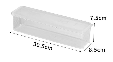 1PC Long Rectangular Food Storage Containers, Plastic Reusable Refrigerator Organizer Boxes Kitchen Accessories