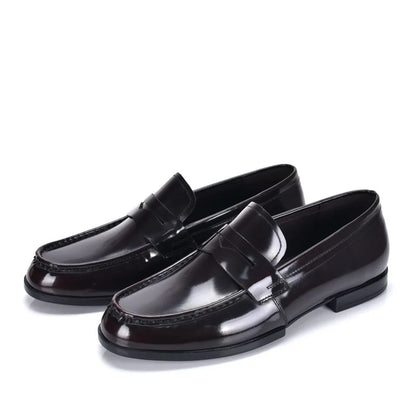 Luxury Slip On Dress Shoes Men Genuine Leather Italian Loafer Shoes For Men Black Patent Leather Formal Oxford Men Wedding Shoes