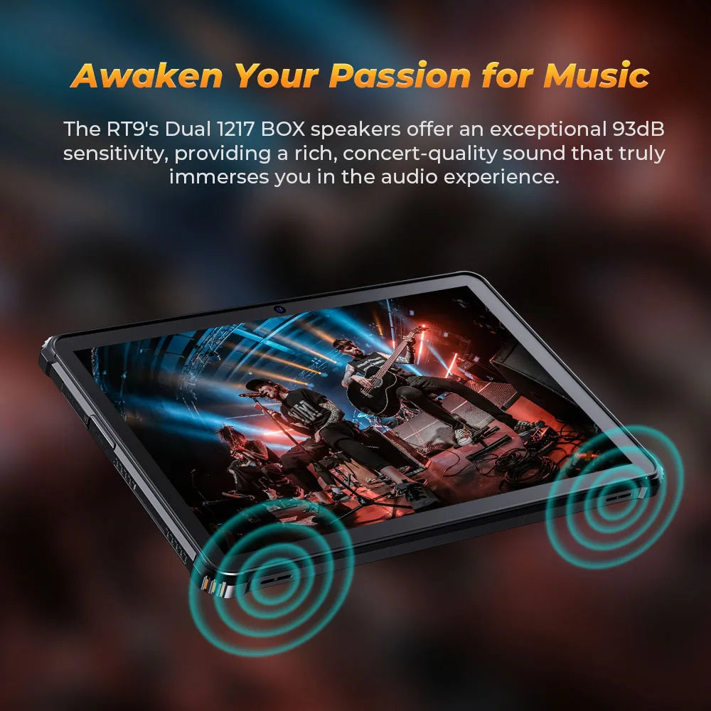 Oukitel RT9 Rugged TabletRugged Tablet 10.1" HD Display 24GB RAM 256GB Waterproof Tablet 11000mAh Battery Android 14.0 Tablet PC