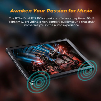 Oukitel RT9 Rugged TabletRugged Tablet 10.1" HD Display 24GB RAM 256GB Waterproof Tablet 11000mAh Battery Android 14.0 Tablet PC