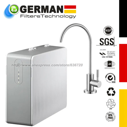 500 GPD, 2:1 Pure to Drain, Reverse Osmosis System, Tankless RO Water Filter System, 7 Stage Reverse Osmosis System For family