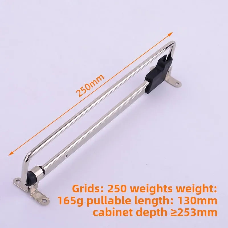 1pc Pull-Out Clothes Storage Rod Adjustable Foldable Metal Hanging Rail for Wardrobes Space-Saving Organizer Drying Racks