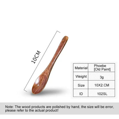 1pcs Wooden Honey Spoon Tea Spoon Coffee Spoon Stirring Spoon Household Tableware Kitchen Condiment Scoop Dessert Spoon