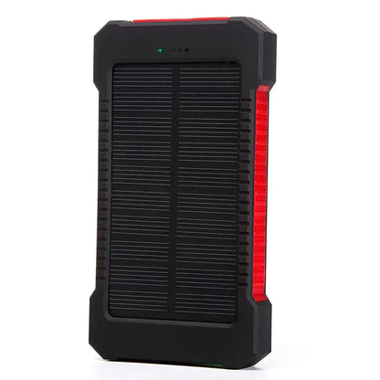 H  020000mAh Solar Power Bank Portable External Battery Double USB Fast Charging Powerbank Phone Charger For Smart Mobile Phone