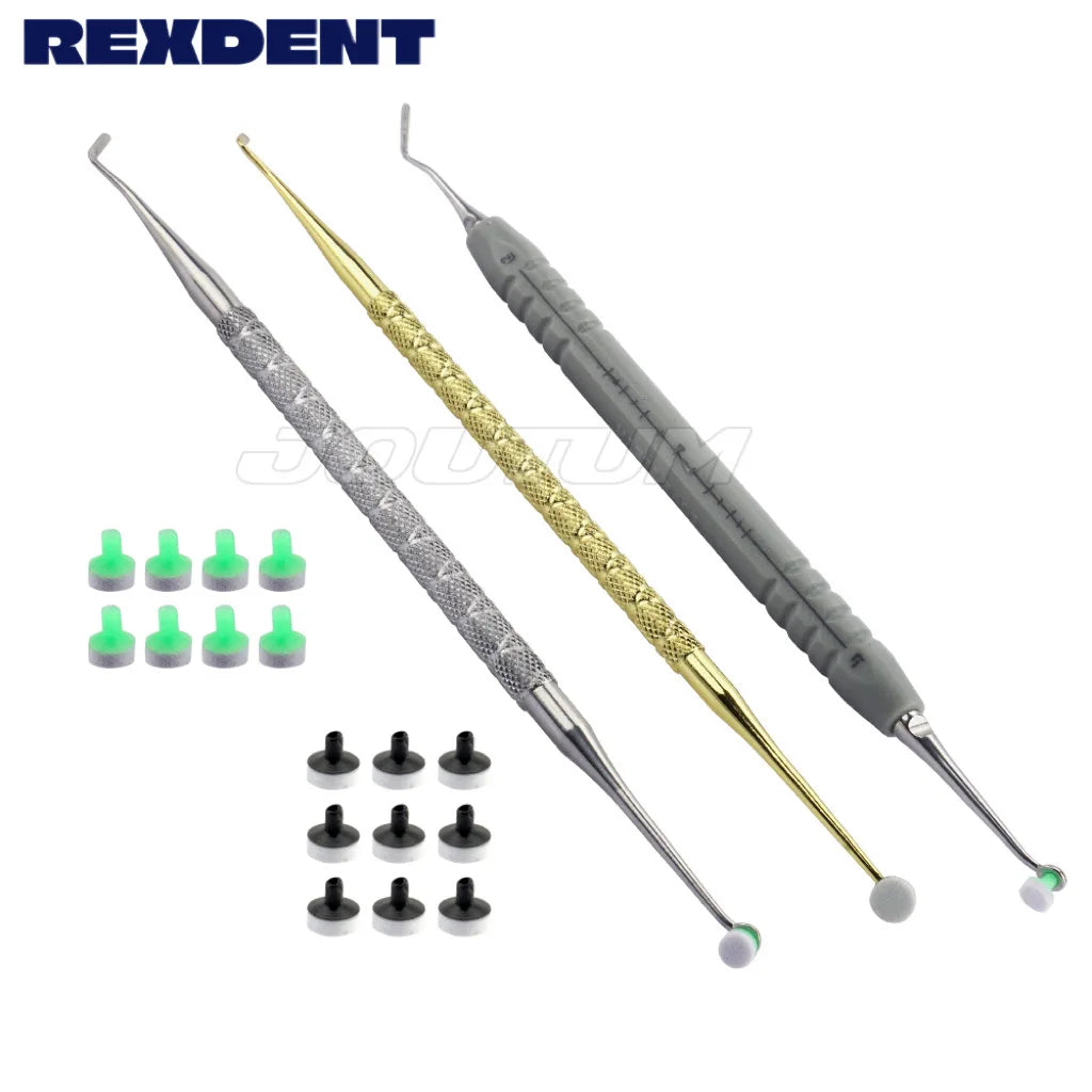 Teeth Whitening Resin Filling kit Molding Tools Light Cure Resin Filling Spatula Mixing Handle and Foam Pads Kit