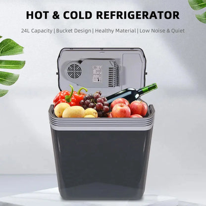 24L Car Refrigerator 12V 220V Heat Cool Mini Electric Equipment For Cars Compressor Box  Fridge Electric Devices Nest Freezer