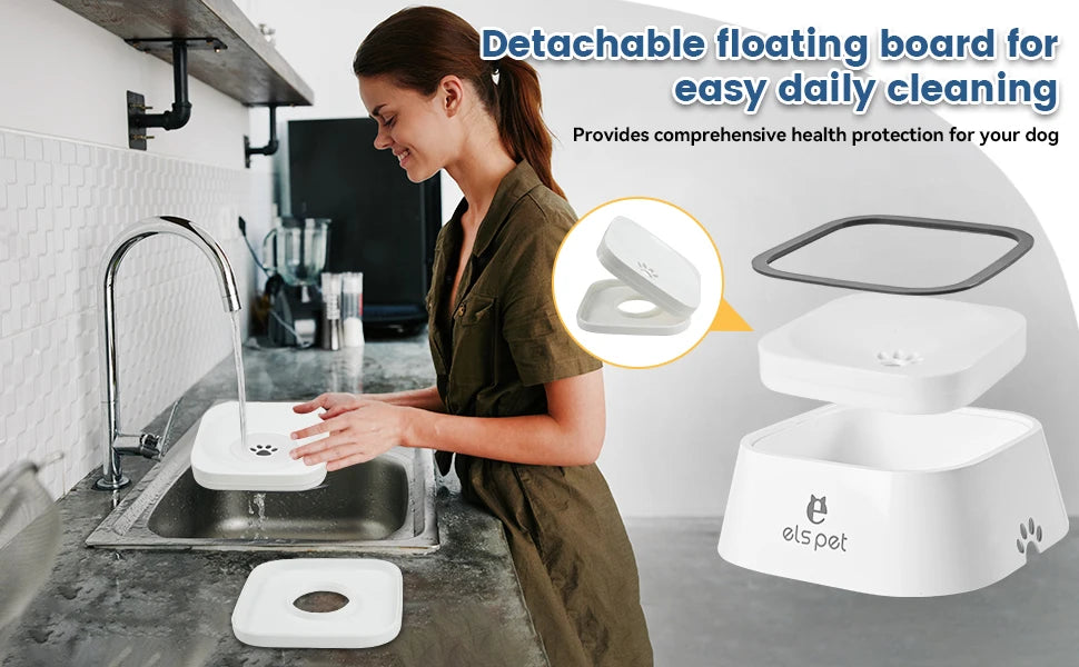 Dog Water Bowl Anti Splash No Slip Removable Design Vehicle Carried Travel Spill Proof Pet Bowls for Small Medium Dogs and Pets