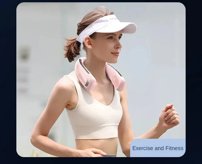 15000mah Portable Neck Fan Smart Digital Display USB Rechargeable Outdoors Bladeless Silent Cooling Neck Fan For Summer Sport