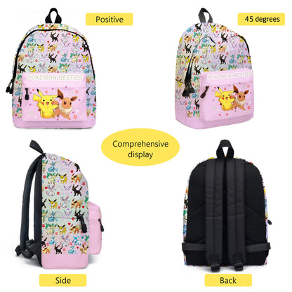 Pokemon Pikachu School Bags Backpacks Anime Kids Bags Kawaii Big Capacity Travel Bag Teenagers Schoolbag Girls Boys Rucksacks