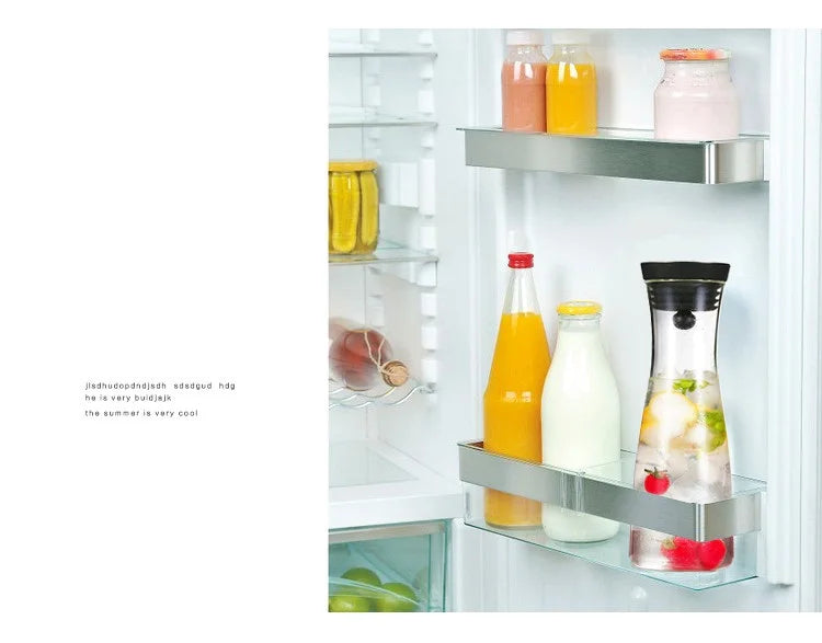 Water Bottle 1.8L High Borosilicate Glass Bottle Basic Tilting  Stainless Steel Lid Closure Jug  Hot and Cold Juice Beverage Tea