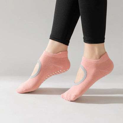 Bandage Yoga Socks for Women Pilates Ballet Dance Cotton Socks Non-Slip Woman Sport Sock Gym Workout Slipper Running Grip Sock