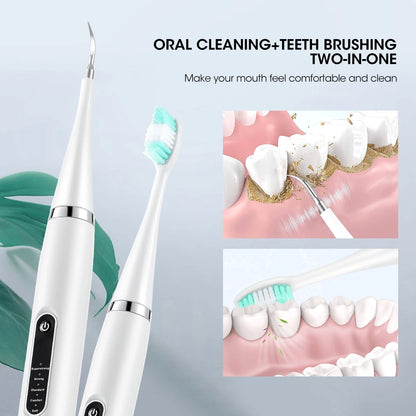 Electric Teeth Cleaner Dental Remover Calculus Plaque Stains and Tartar Oral Care Teeth Whitening Kits Rechargeable Toothbrush