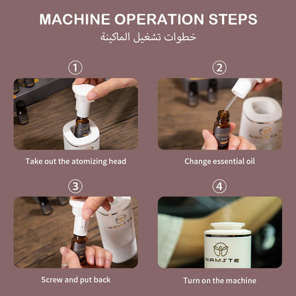 NAMSTE Car Aroma Diffuser Smart  Car Fragrance Spray Cars Odor Eliminator Air Fresheners car Aromatherapy Diffuser Essential Oil