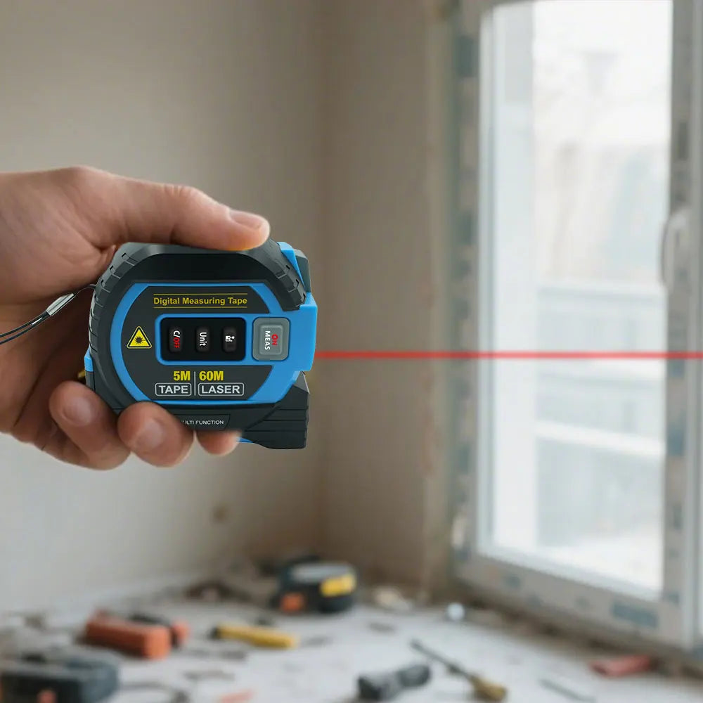Laser Tape Measure 3 In 1 Digital Tape Measure High Precision Laser Rangefinder Steel Tape Measure