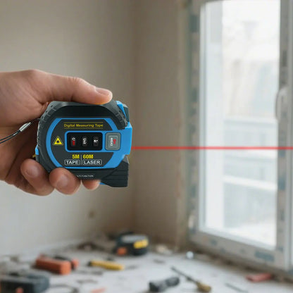 Laser Tape Measure 3 In 1 Digital Tape Measure High Precision Laser Rangefinder Steel Tape Measure