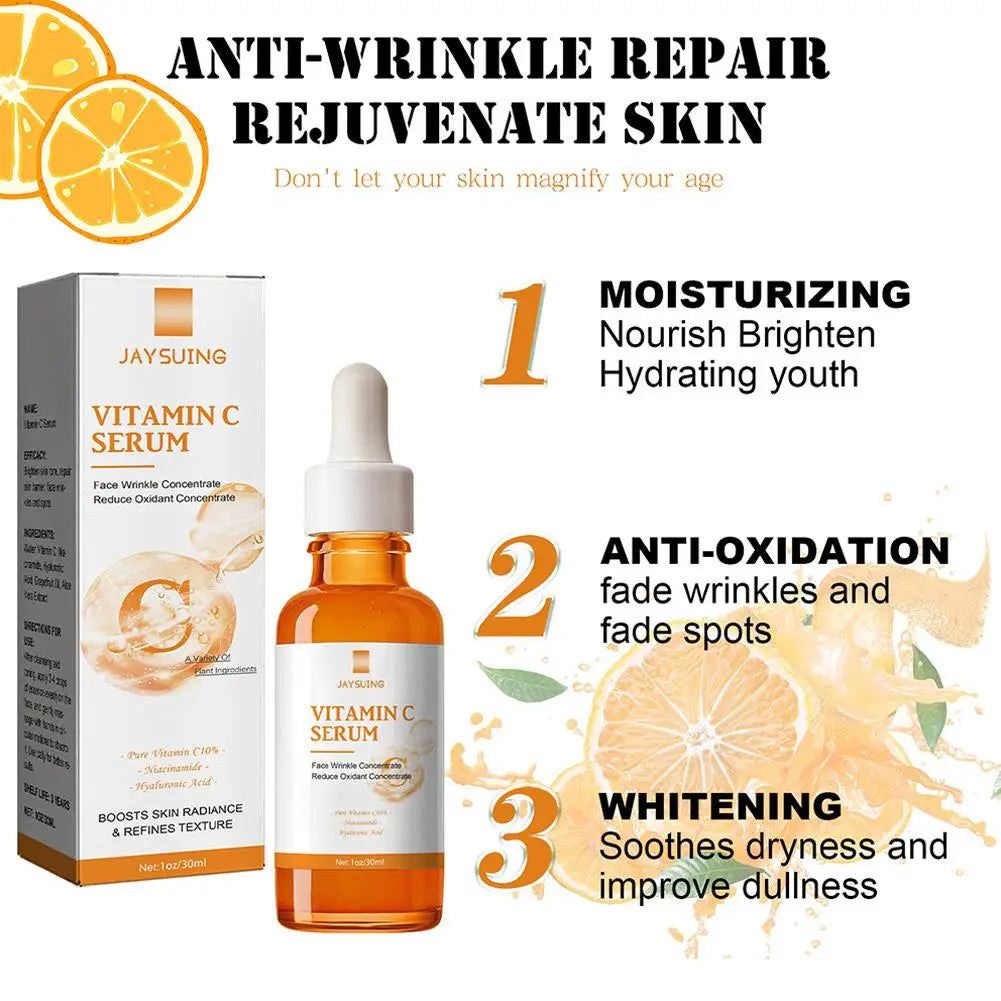 Vitamin C Serum Hyaluronic Acid Whitening Moisturizing Brightening Serum Fade Fine Lines Glowing Serum Skin Care