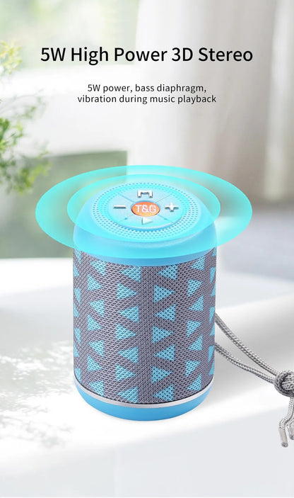 Bluetooth Speaker TG517 Portable Mini Wireless Soundbar for Outdoor Indoor Loudspeaker Support TF Card FM Radio IPX5 Waterproof