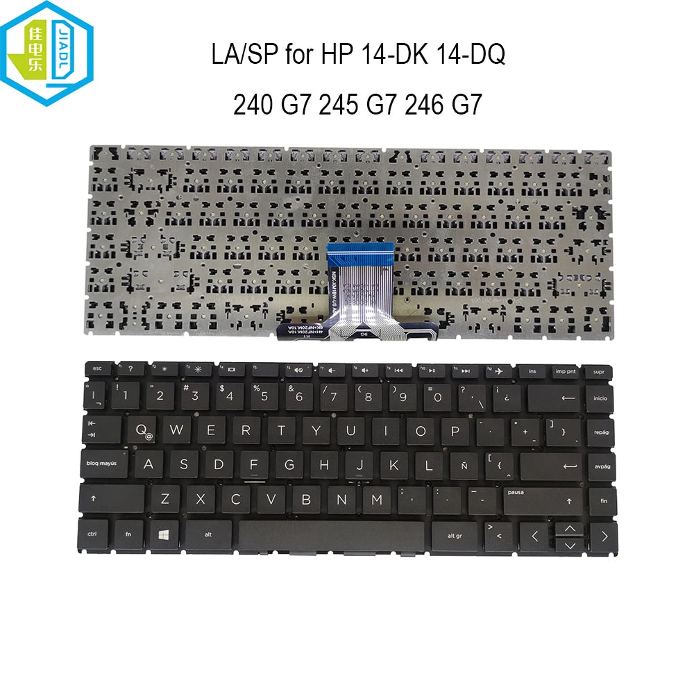 Laptop Latin Fit Spanish Keyboard For HP 240 G7 245 G7 246 G7 14-DK 14-DK0000 14-DK1003DX 14-DQ 14-DQ0000 L15599-151 L23241-161