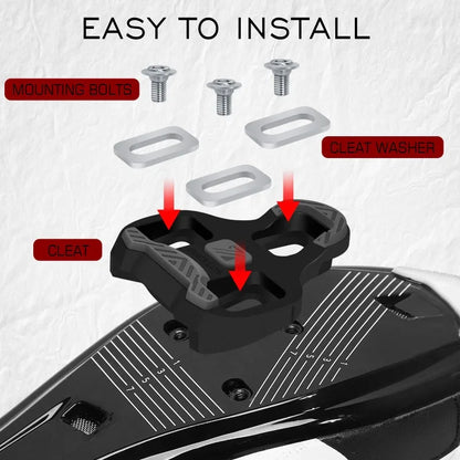 BUCKLOS for LOOK Keo Cleats Float Road Cycling Shoes Pedal Cleats for Look Keo Bike Self Locking Pedal Plate 4.5/9 Degree 1/2pc