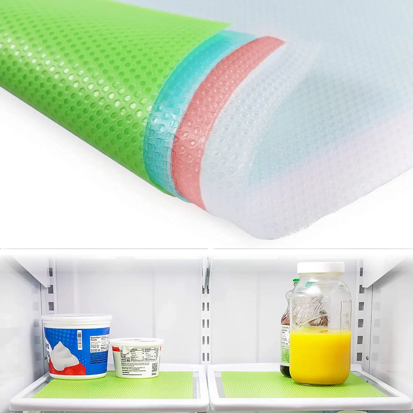 5/3/1PCS Refrigerator Mats Refrigerator Liners Refrigerator Pads Shelf Mats Washable Fridge Liners Drawer Table Placemats